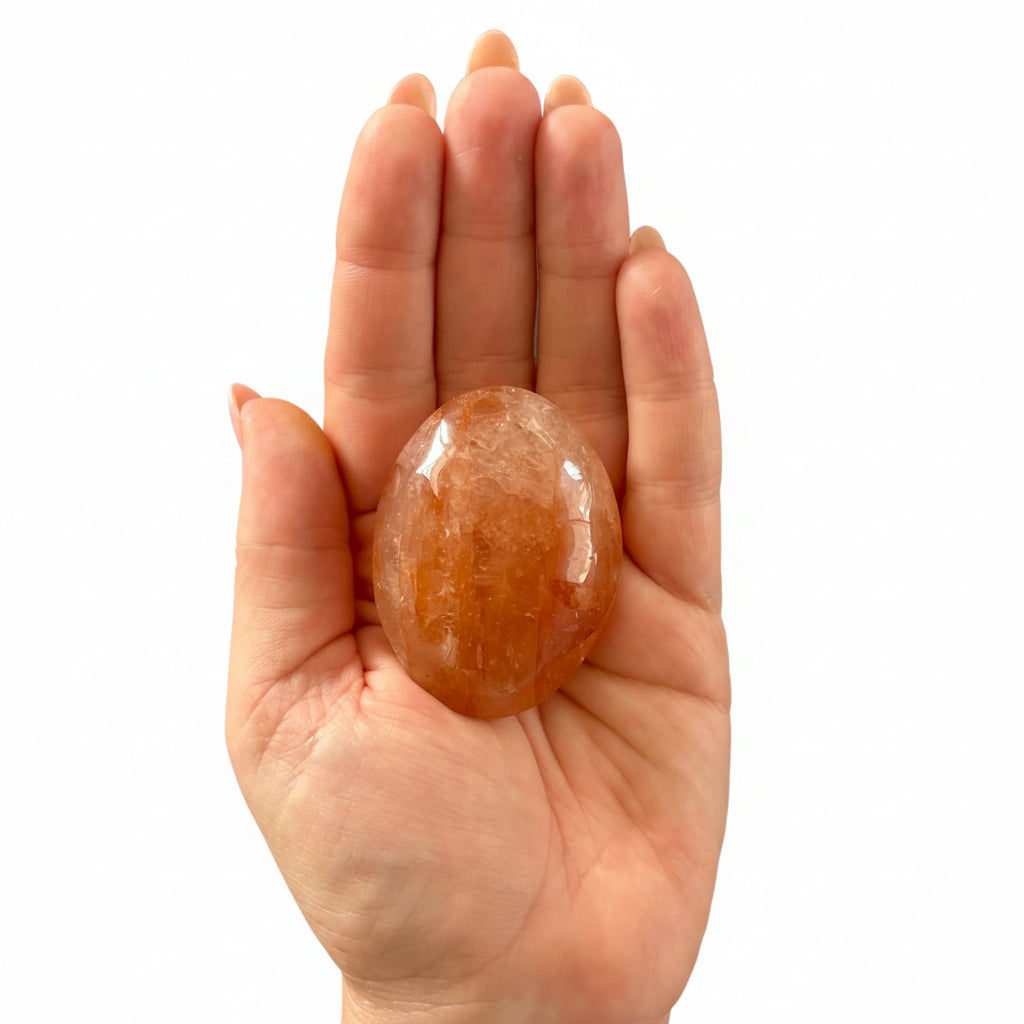 95g Fire Quartz Palm Stone