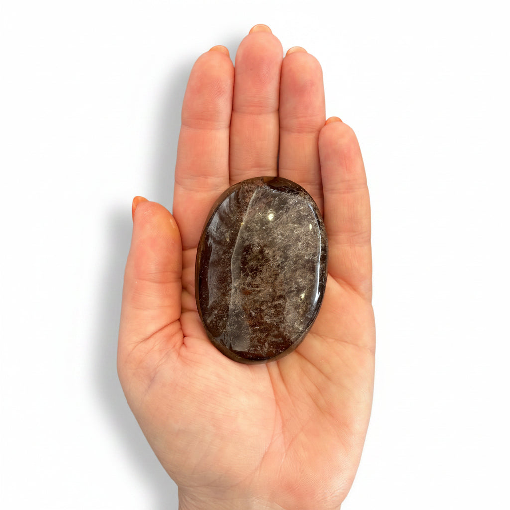 117g Smokey Quartz Palm Stone