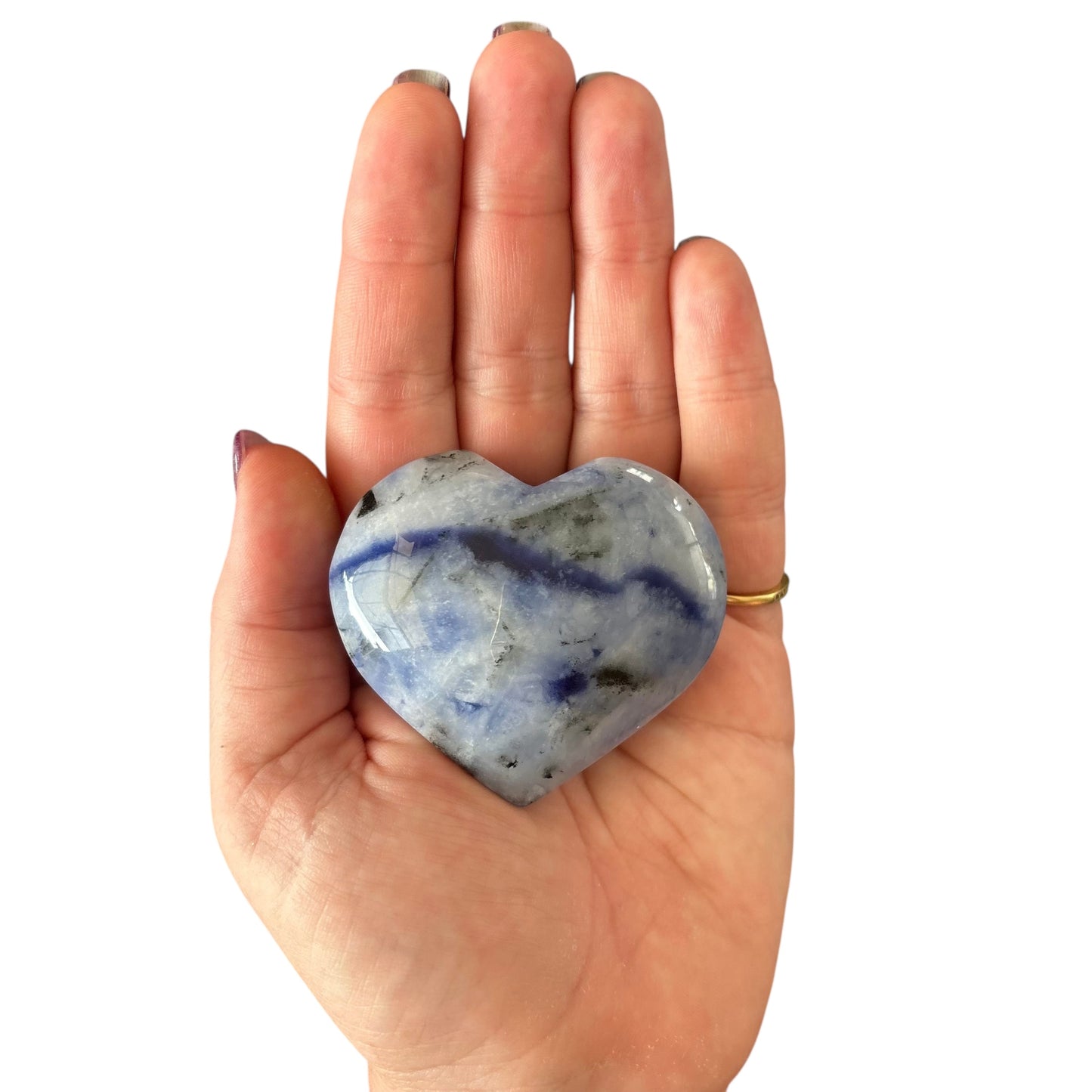 110g Sodalite in Quartz Heart