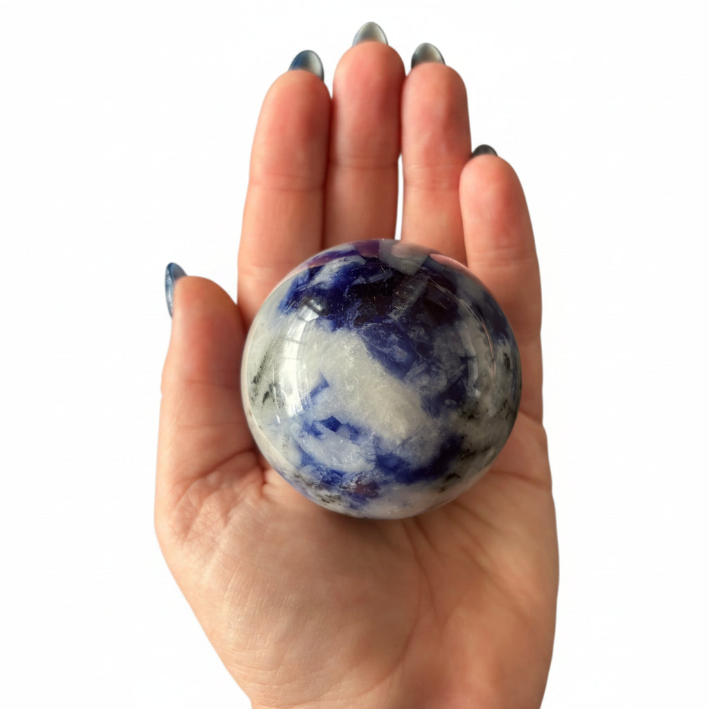 59mm Sodalite in Quartz Sphere
