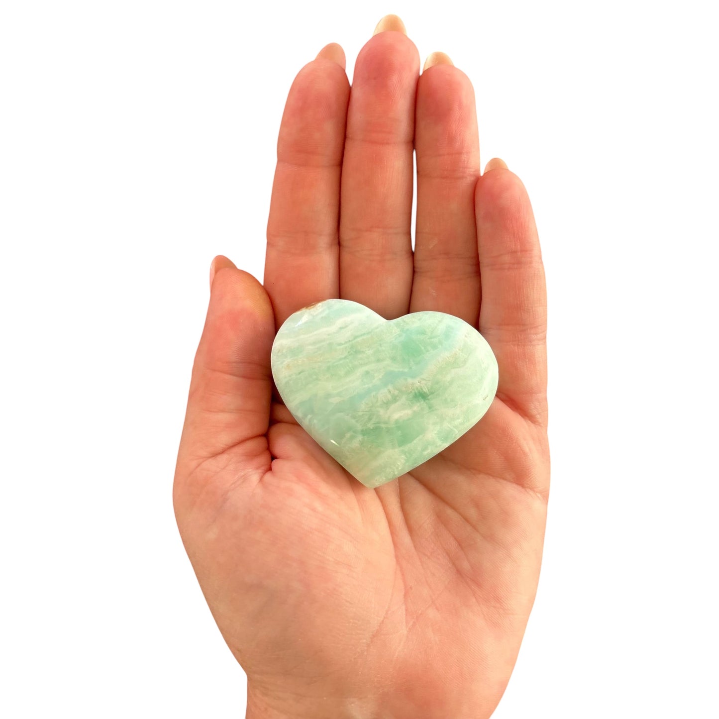 81g Caribbean Calcite Heart