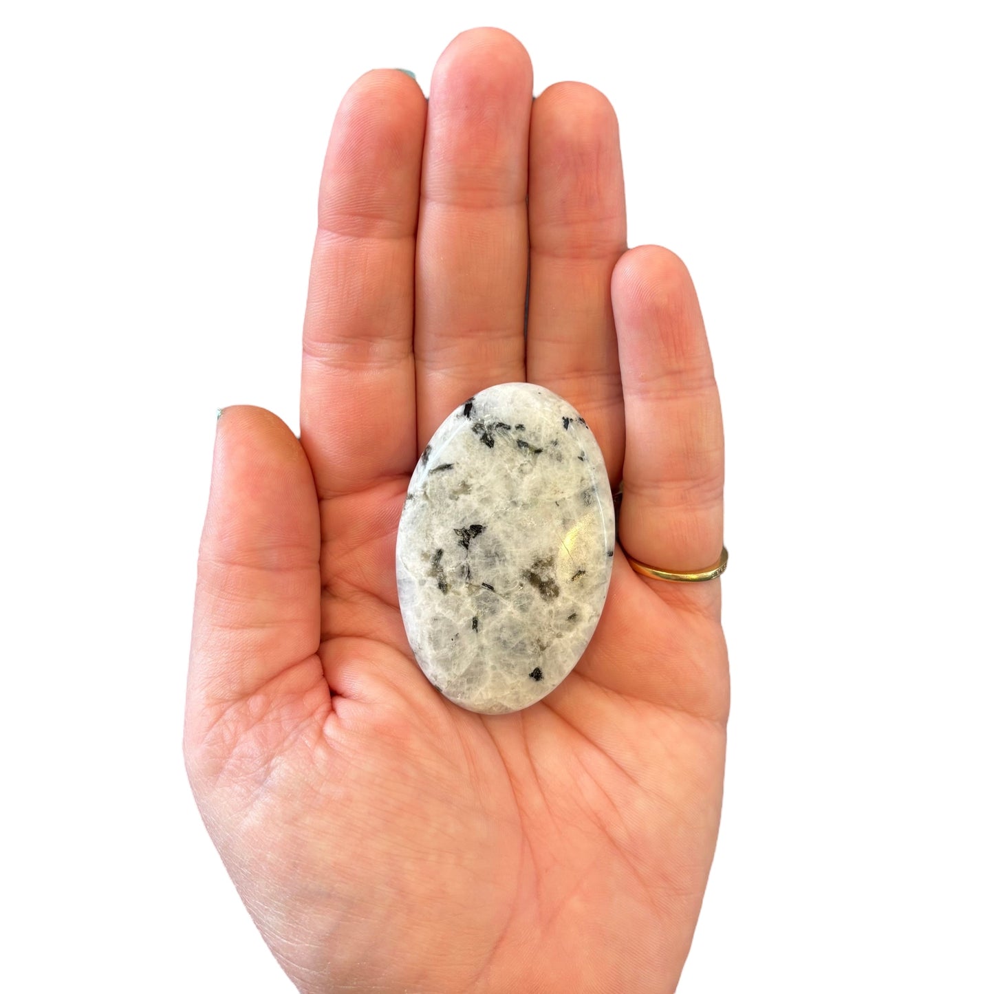 46g Rainbow Moonstone Palm Stone