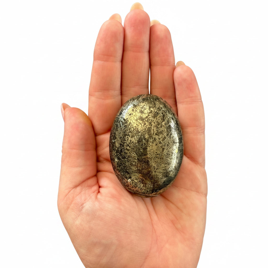 156g Pyrite Palm Stone