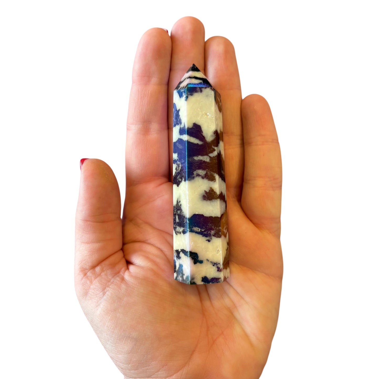 95mm Aura Zebra Jasper Point