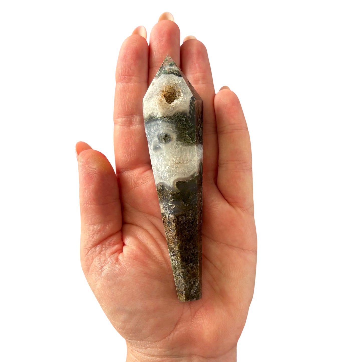 99g Moss Agate Wand