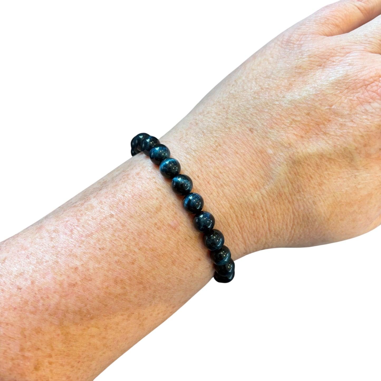 8mm Blue Tiger Eye Bracelet