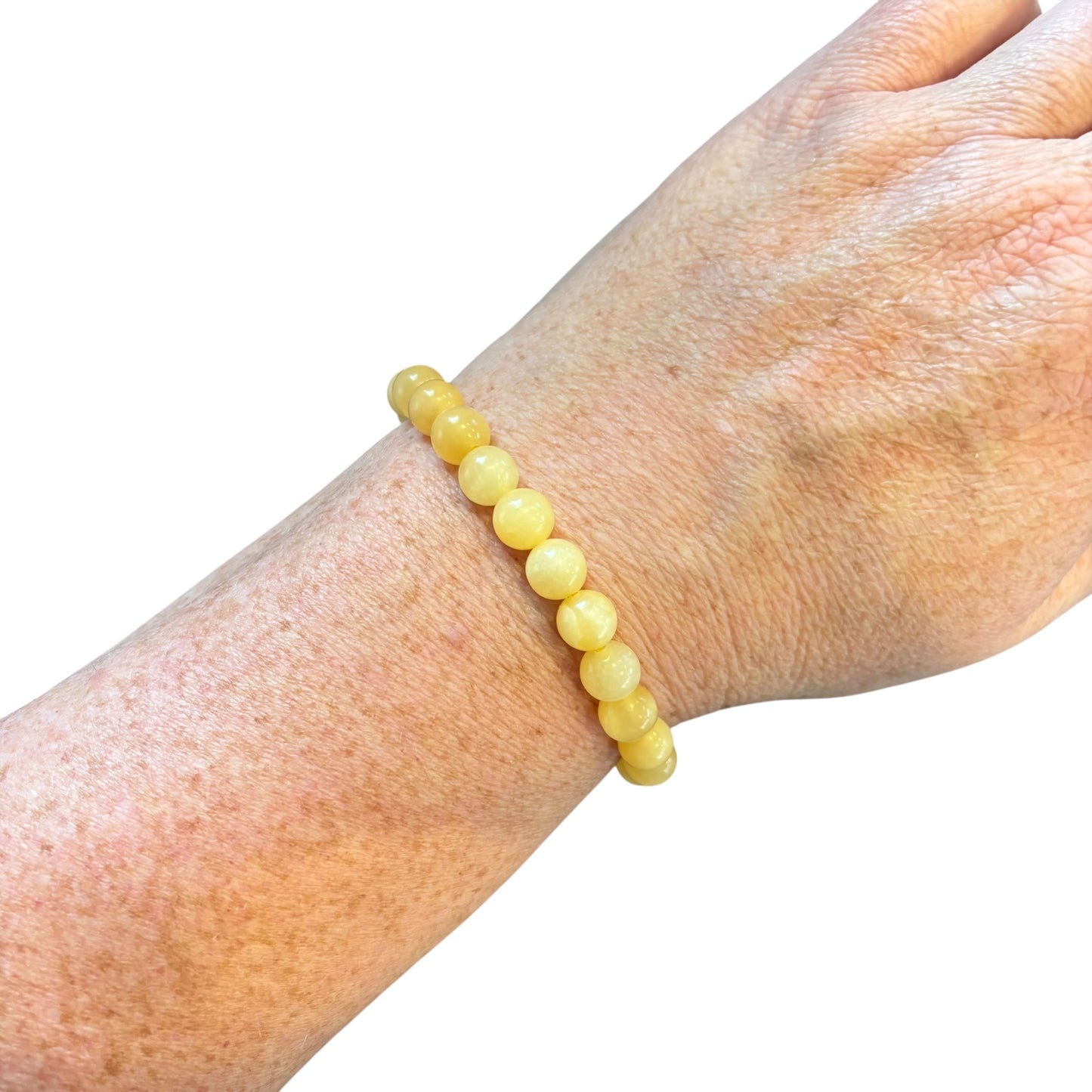 8mm Yellow Jade Bracelet