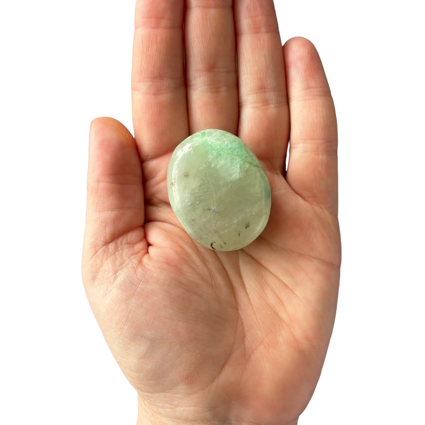 46g Green Moonstone Palm Stone