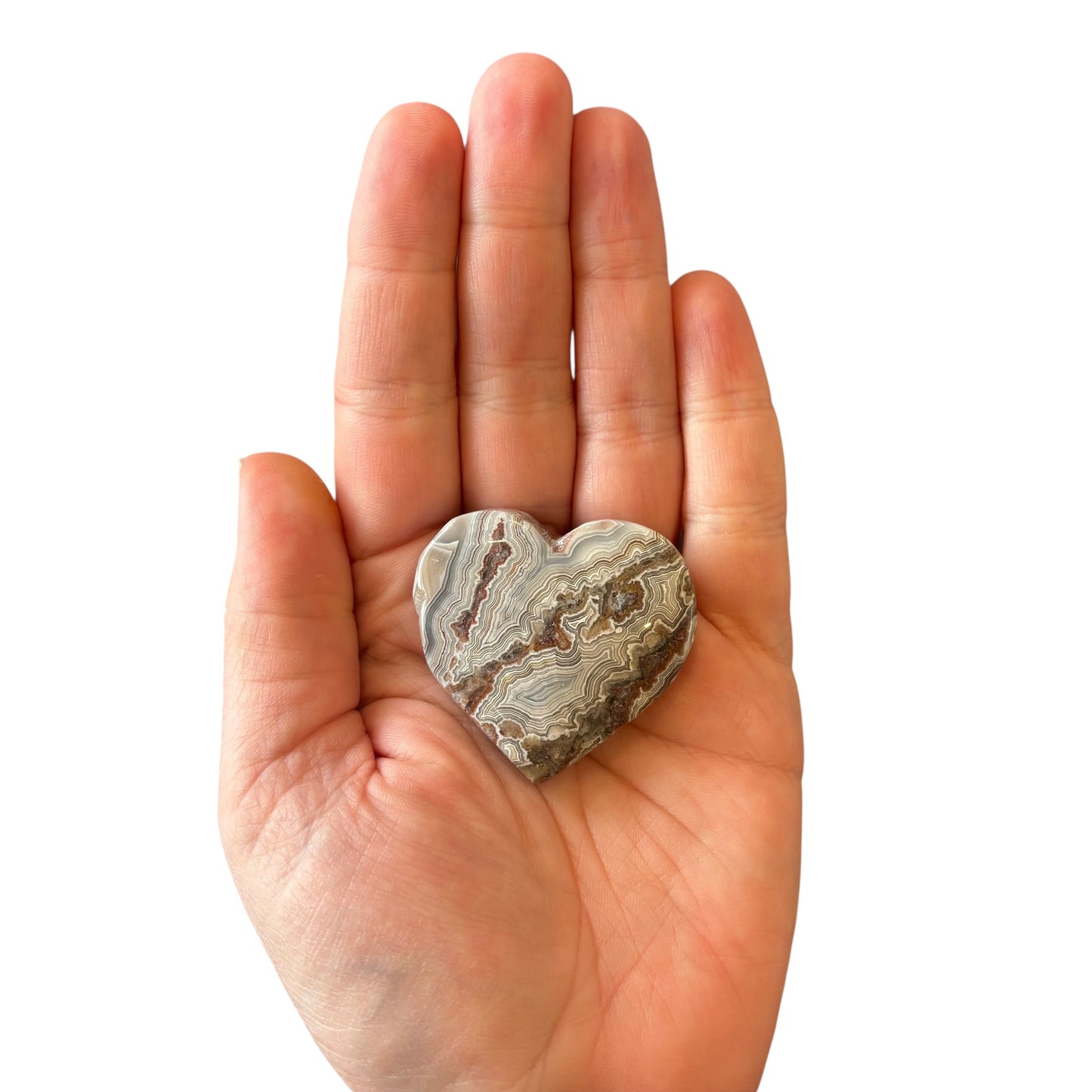 42g Mexican Agate Heart