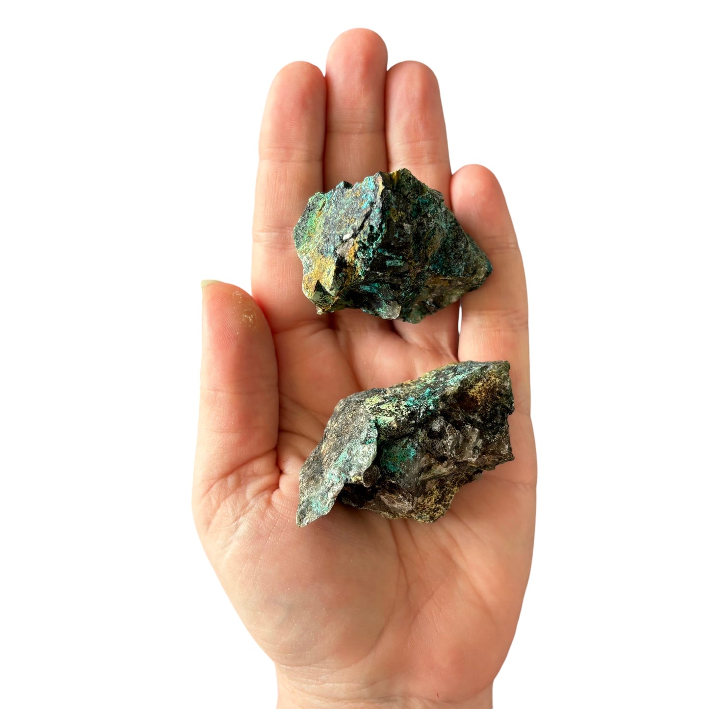60-70g Chrysoprase with Quartz Raw