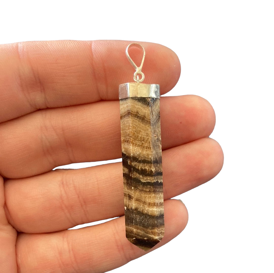 Chocolate Calcite Pendant