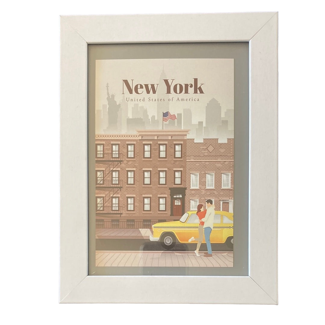 Framed Vintage Travel Art-New York