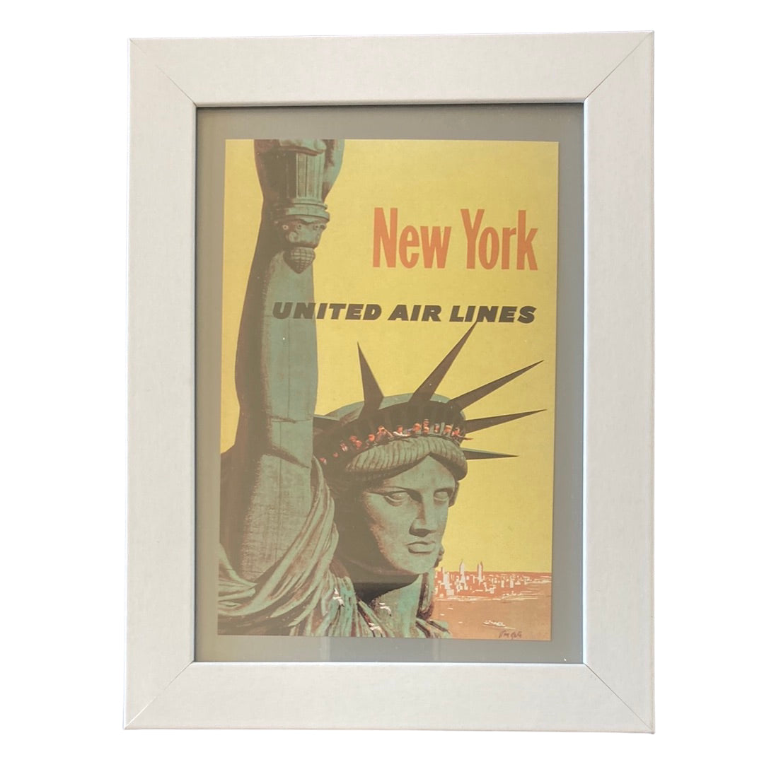 Framed Vintage Travel Art-Statue of Liberty