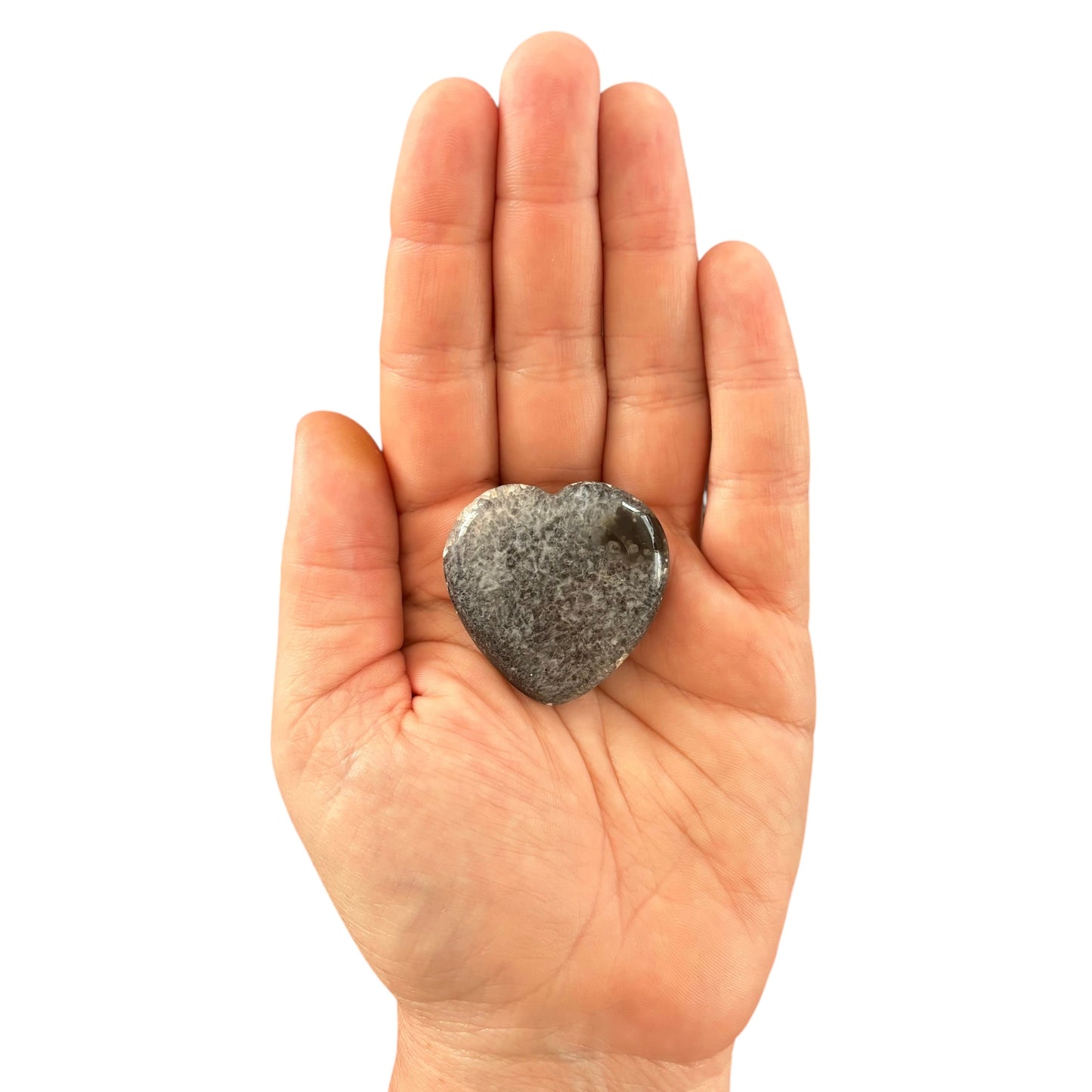 30g Black Agate Heart