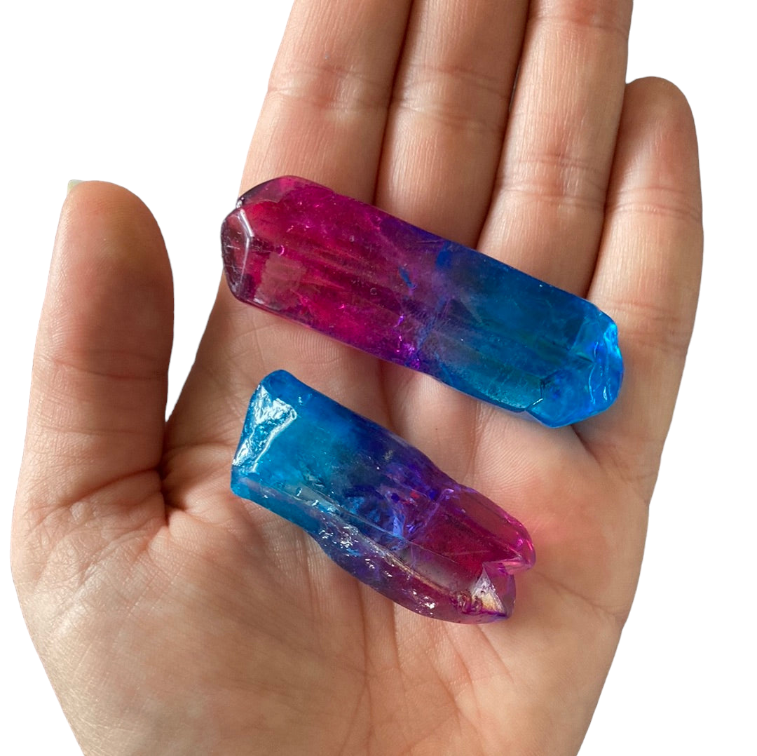 30-40g Blue & Purple Aura Quartz Shard