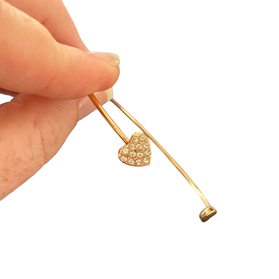 Gold Diamanté Heart Bracelet