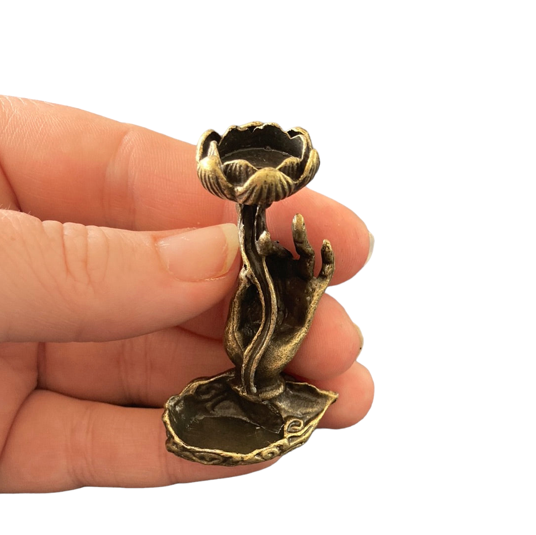 Lotus & Hand Incense Burner