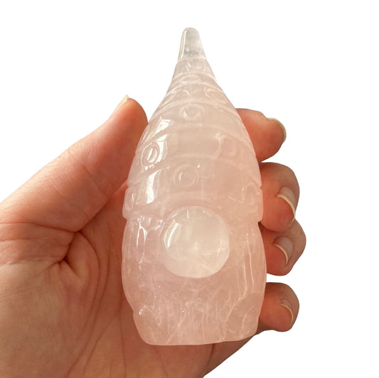 260g Rose Quartz Gnome carving