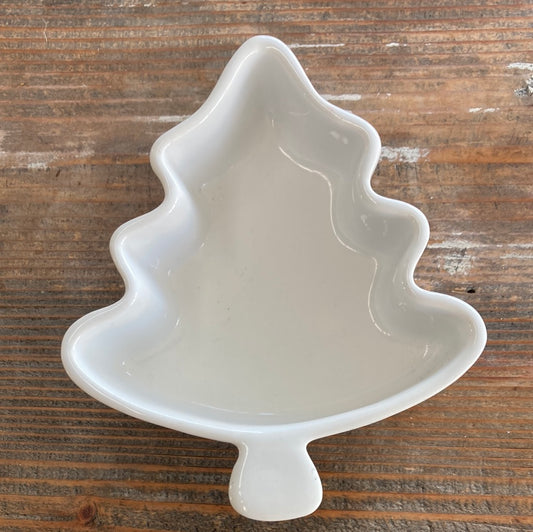 White Xmas Tree Trinket Tray