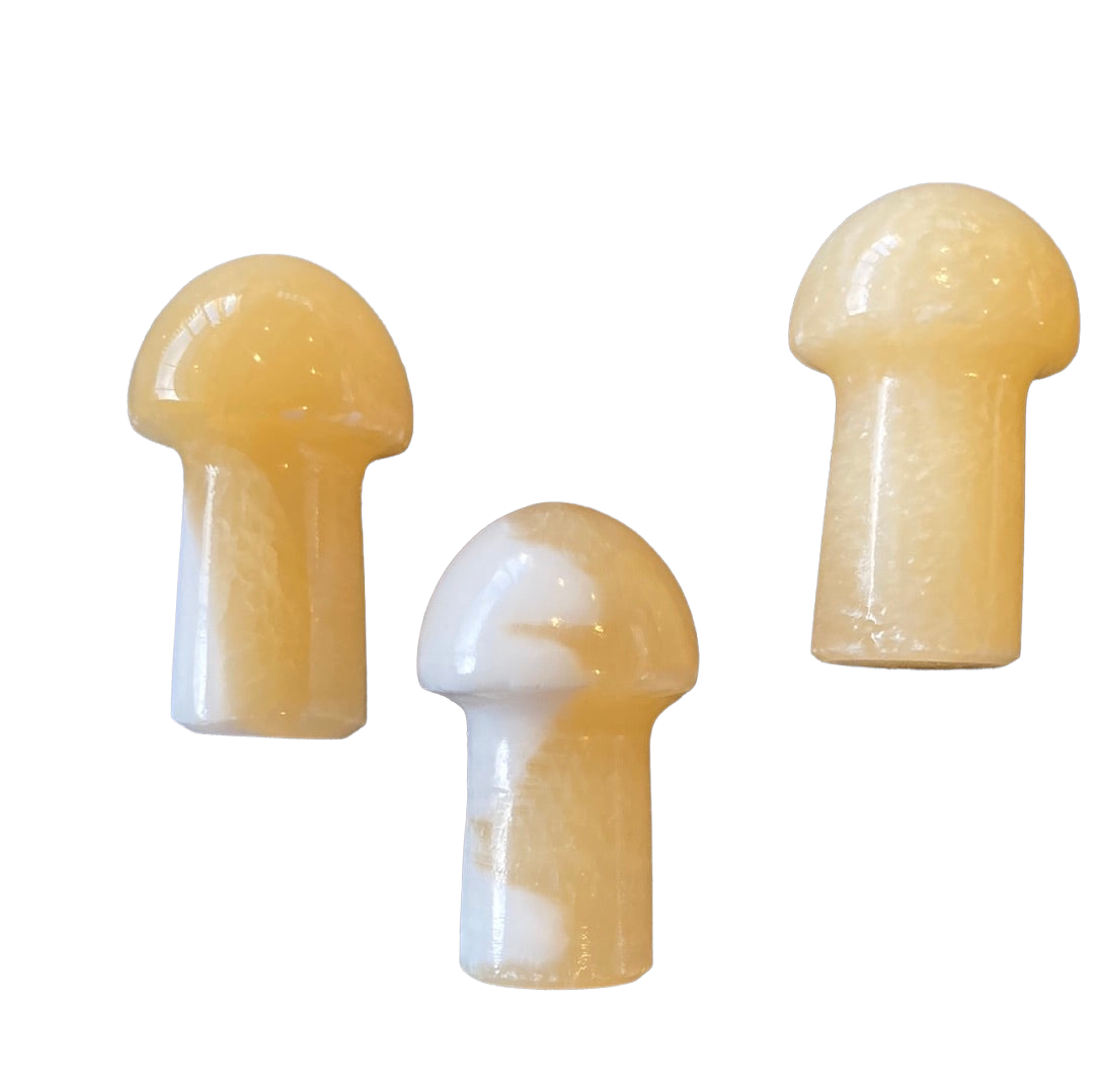 Orange Calcite Mushroom