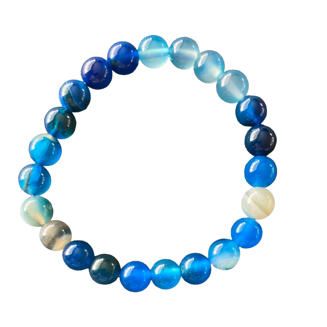 Dyed Blue Agate Bracelet