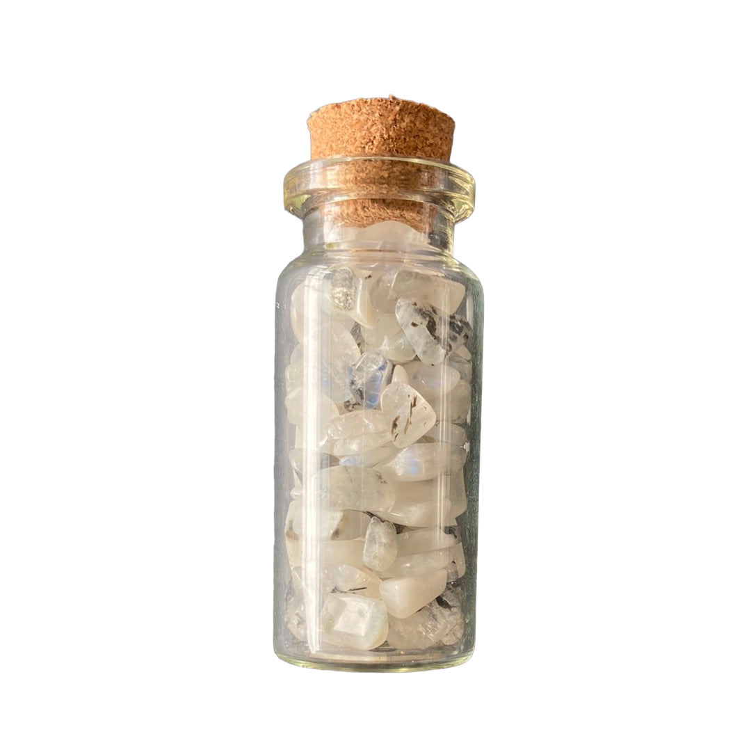 Rainbow Moonstone 50mm Wish Bottle