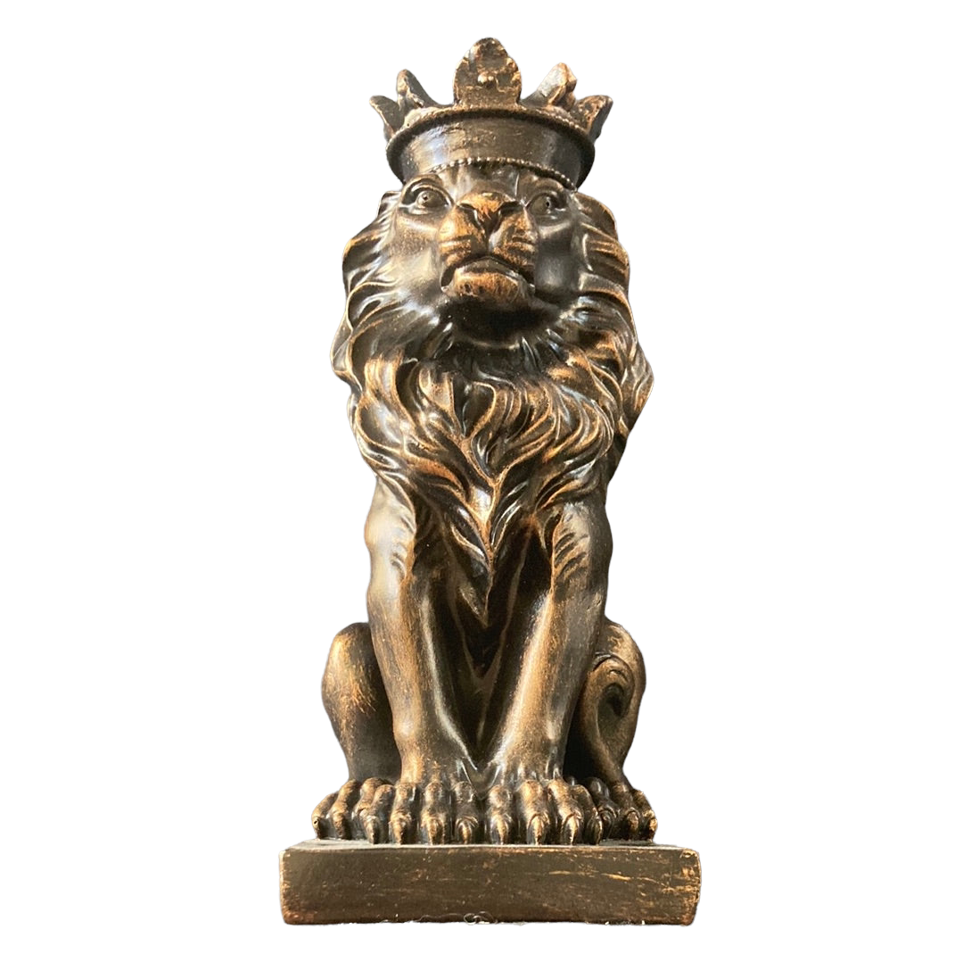 Big Bronze Lion Sphere Stand