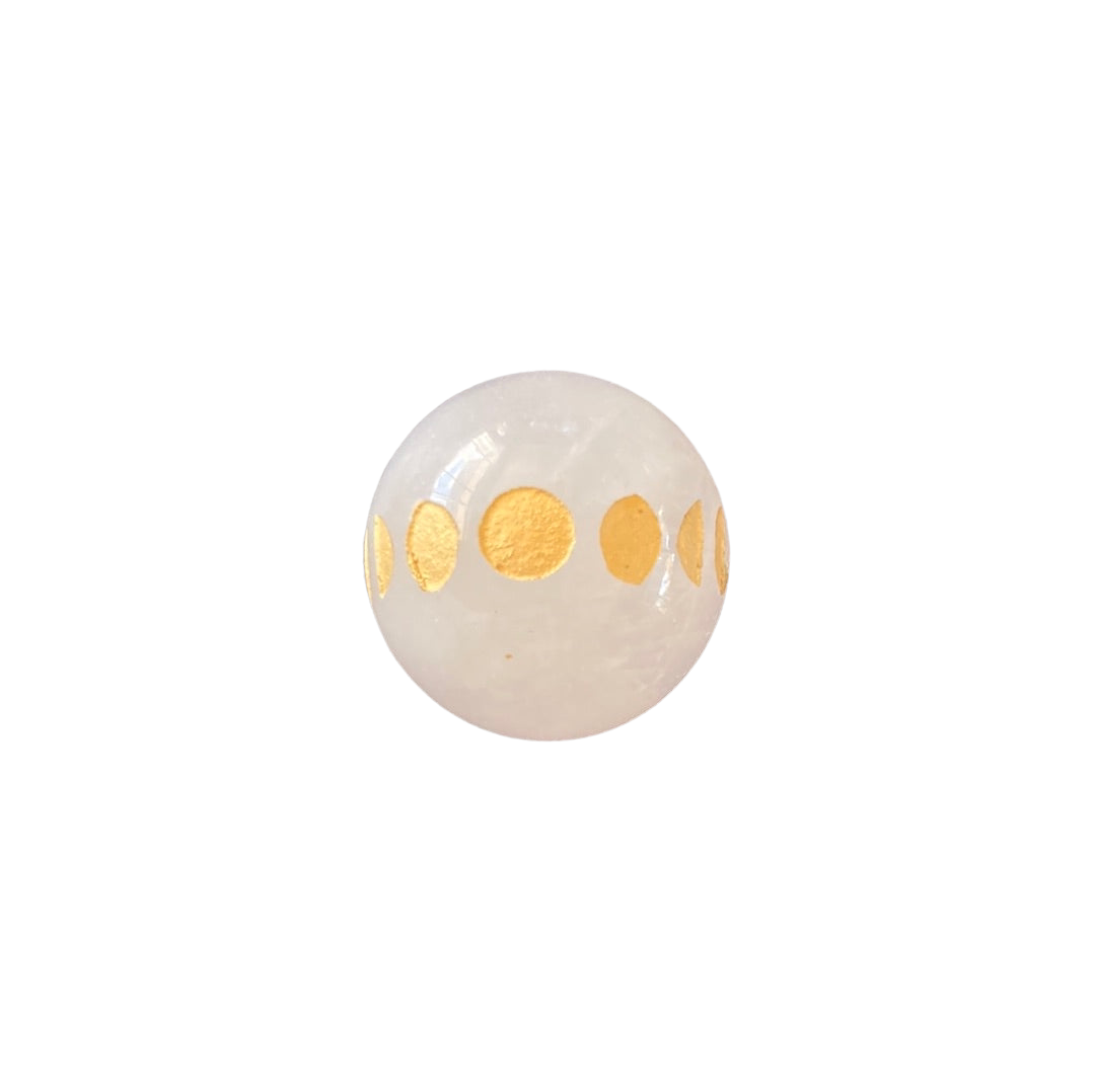 Moon Phase Rose Quartz Sphere