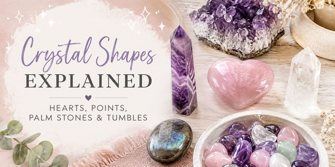 Crystal Shapes Explained: Hearts, Points, Palm Stones & Tumbles