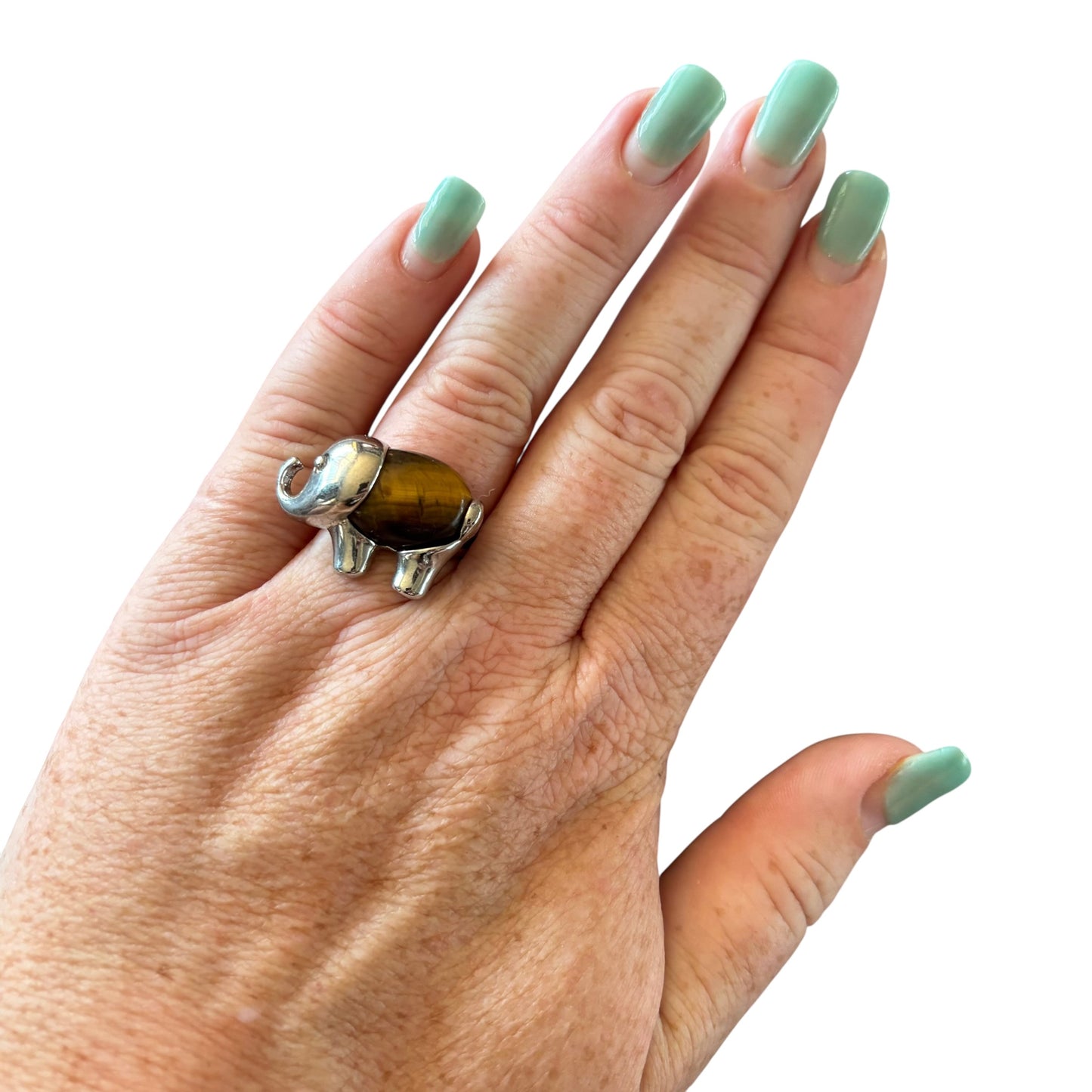 Tiger eye Elephant Ring