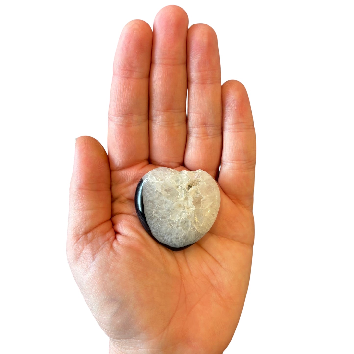 39g Black Agate Heart