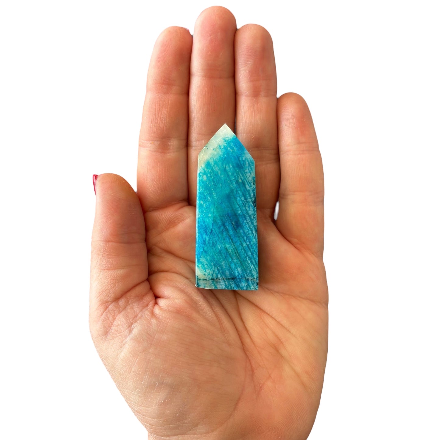 62mm Dyed Blue Moonstone Point
