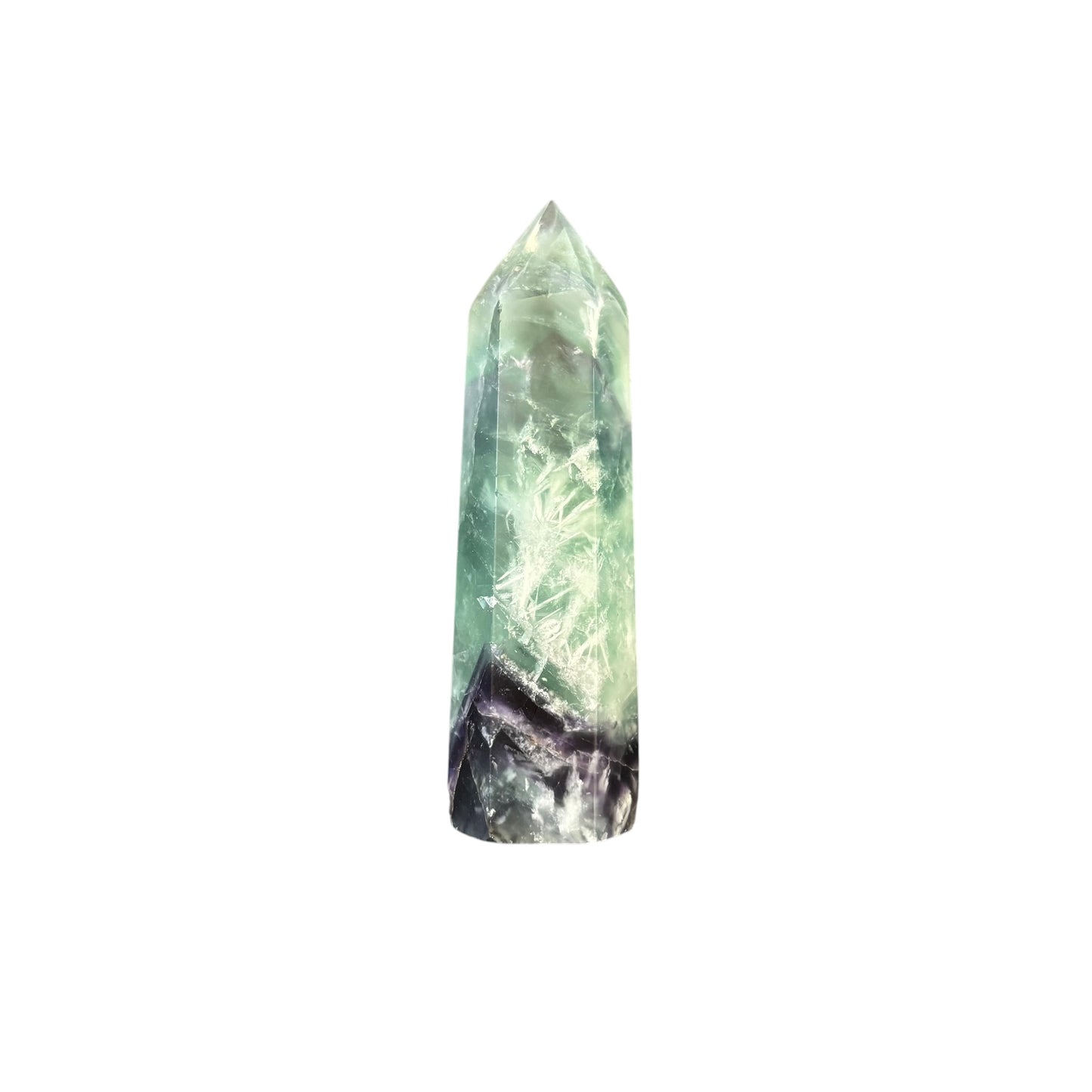 75mm Snowflake Fluorite Point