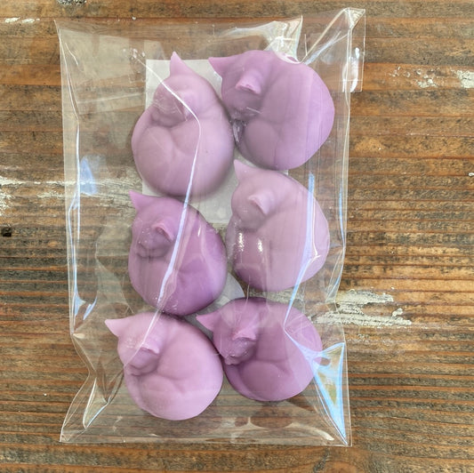 Iced Grape Sleeping Cats 6pc Wax Melt Bag