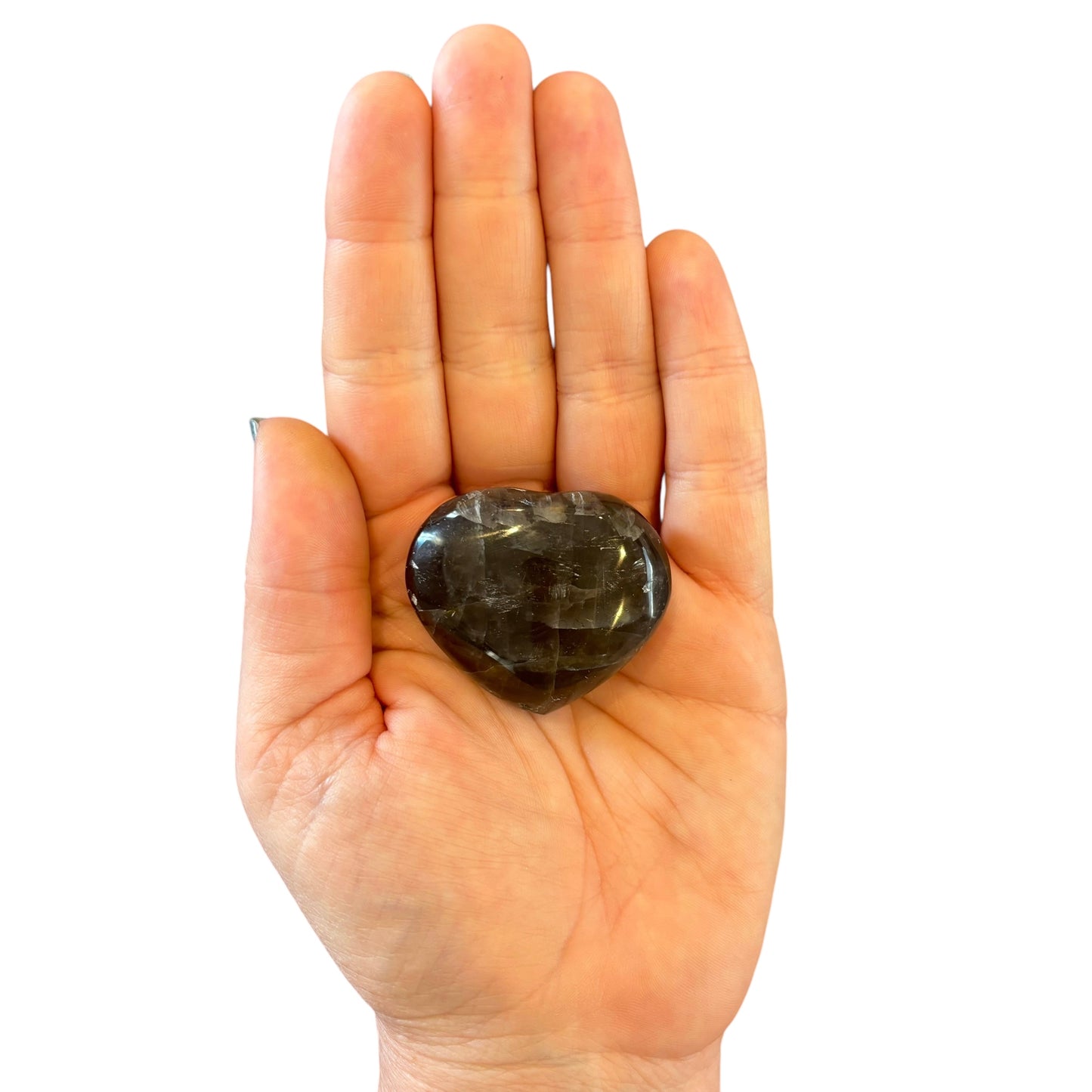 45g Black Moonstone Heart