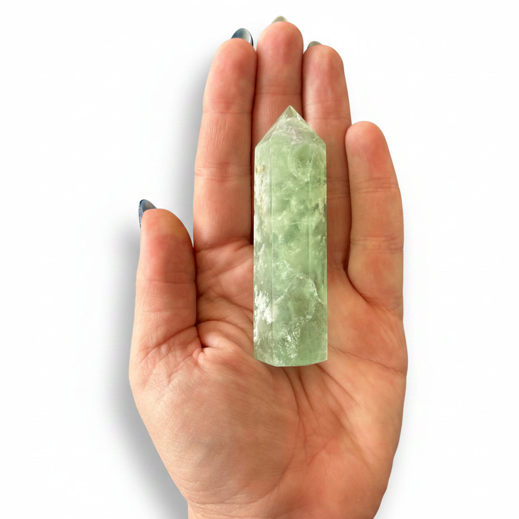 82mm Snowflake Fluorite Point