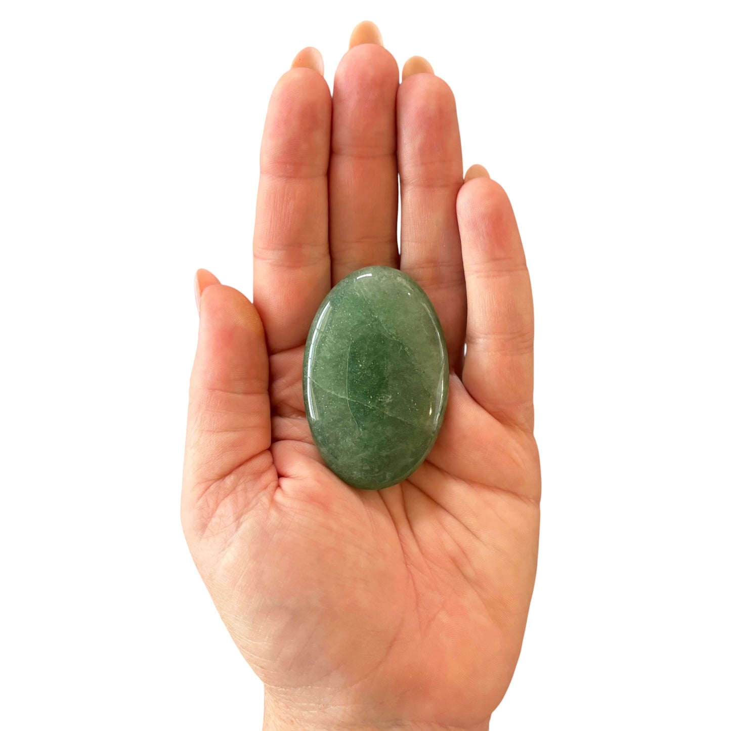 51g Green Strawberry Quartz Palm Stone