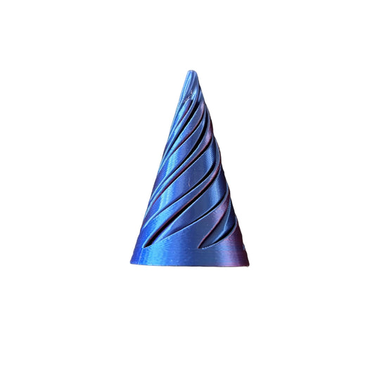 3D spiral pink/purple cone Toy