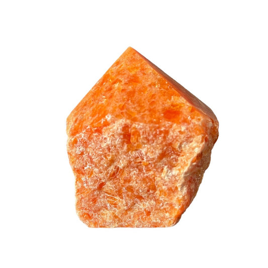 223g Orange Orchid Calcite Cut Base