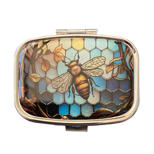 Rectangle Bee Pill Case