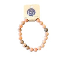 8mm Pink Zebra Jasper Bracelet