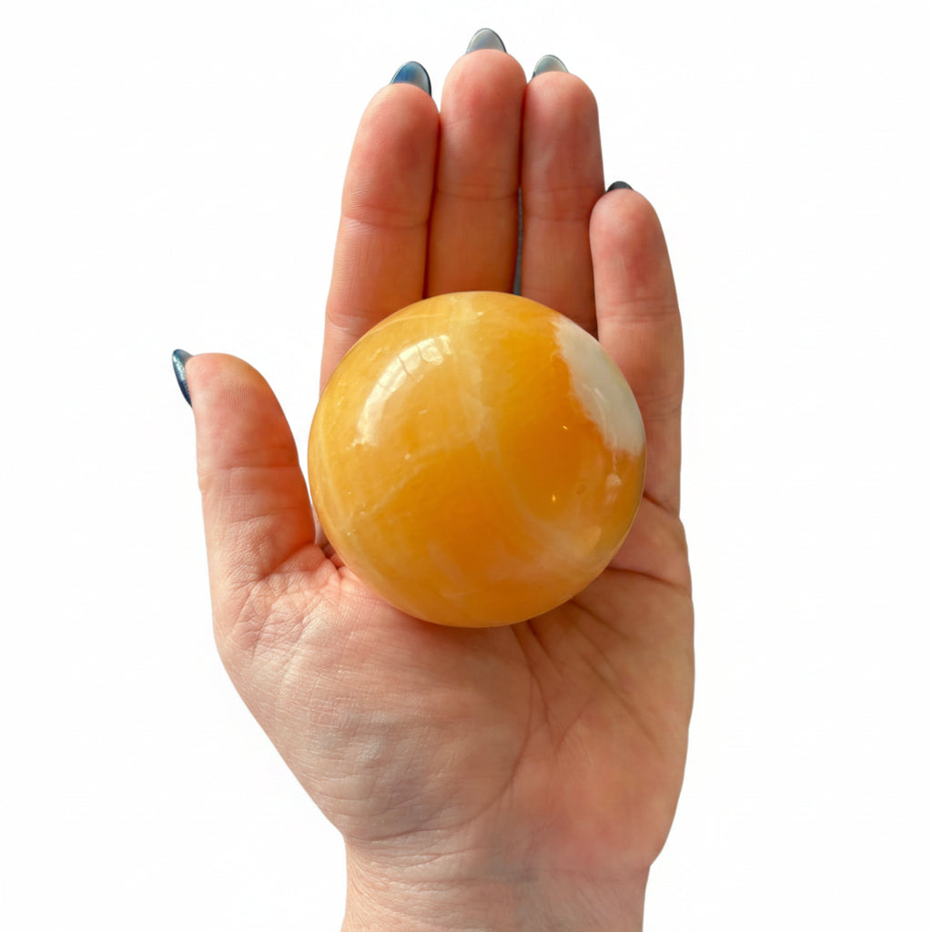 61mm Mango Calcite Sphere