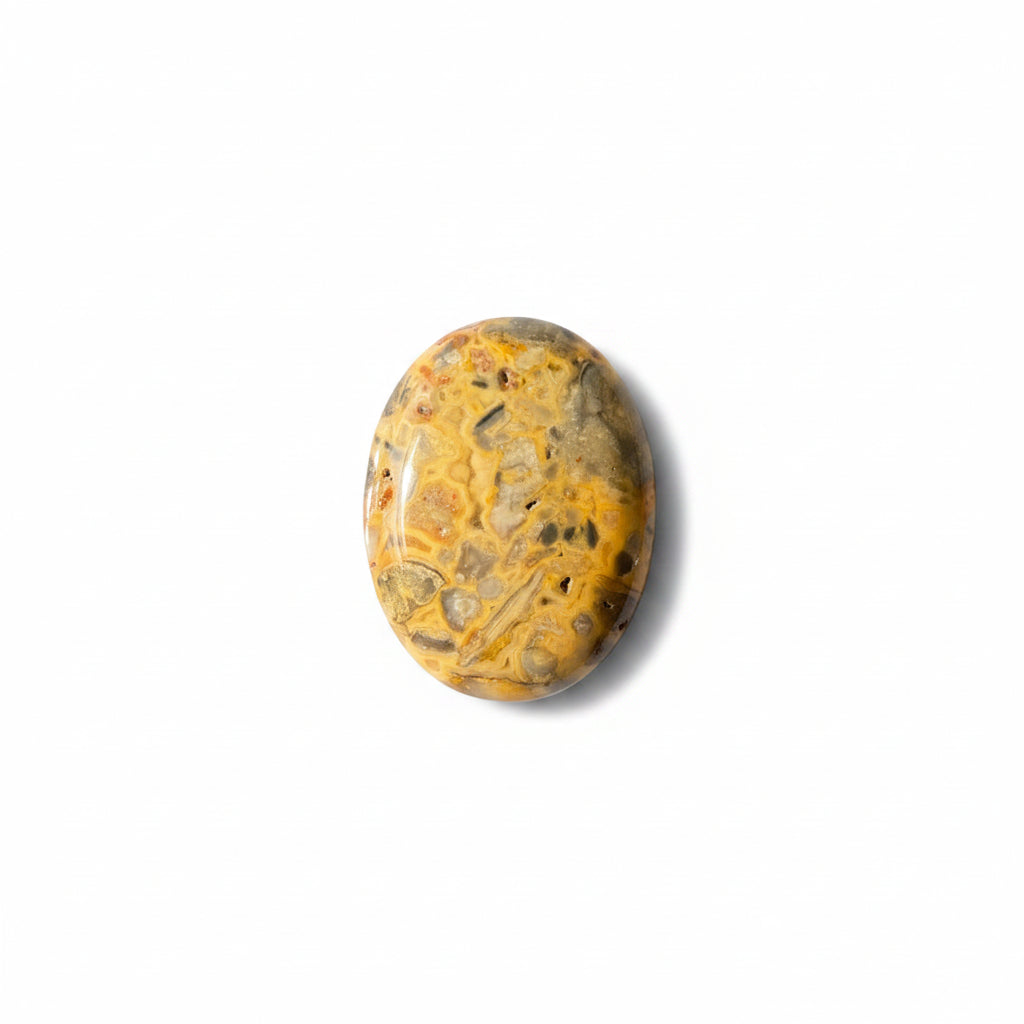 38g Crazy Lace Agate Palm Stone