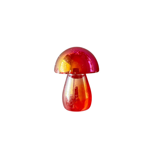 Red Aura Quartz Mushroom