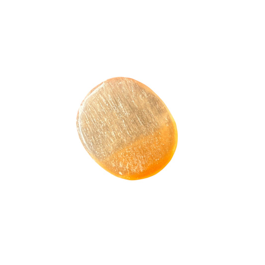 22g Orange Selenite Flat Stone