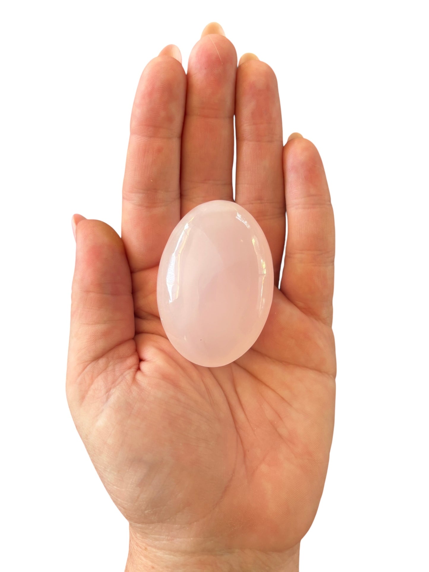 82g Pink Mangano Calcite Palm Stone