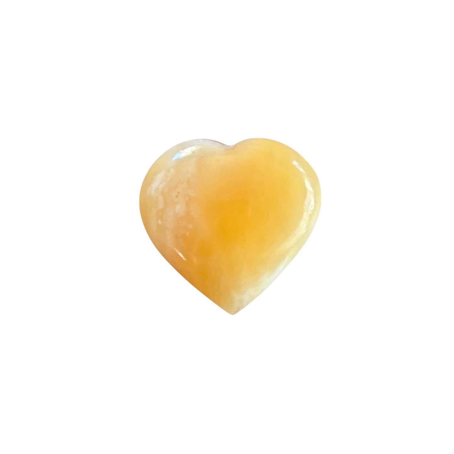 52g Mango Calcite Heart