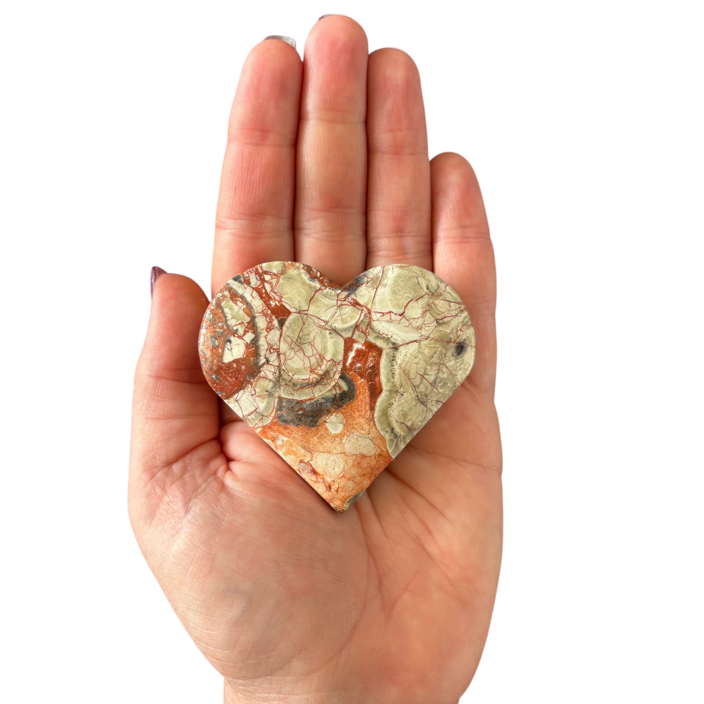 90g Money Agate Heart