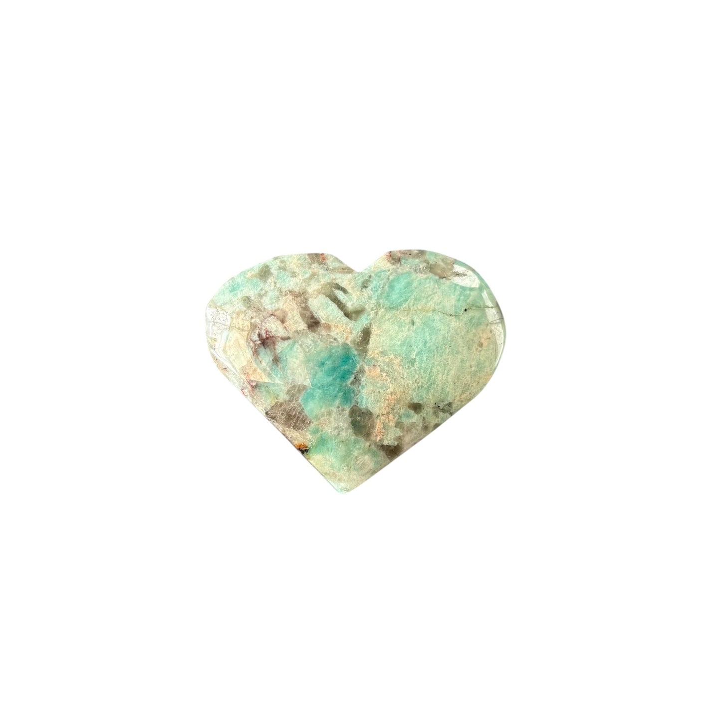 41g Amazonite with Smokey Quartz Heart