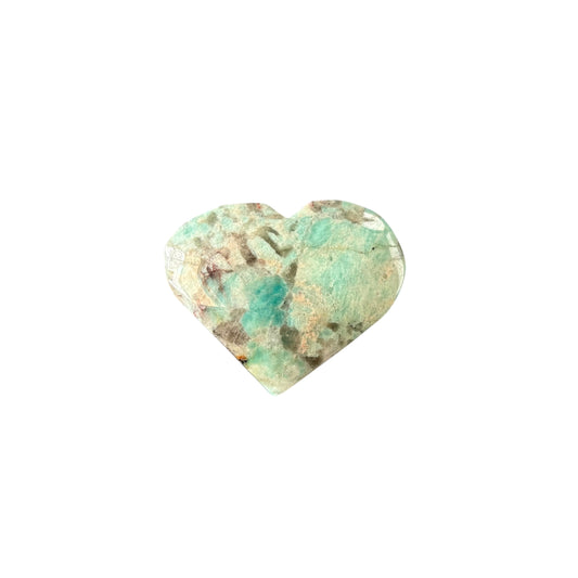 41g Amazonite with Smokey Quartz Heart